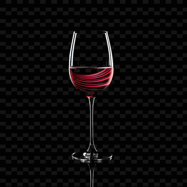 Neon Lines Wine Glass Deep Red Wi Apologize for the Incomplete Response Y2K Shapes PSD Gradients