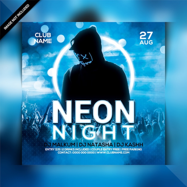 Neon Night Party Flyer