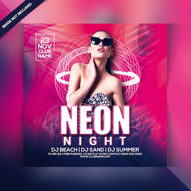 Neon Night Party Flyer