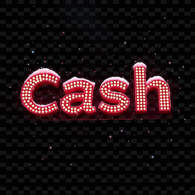 a neon sign that says cash in red letters