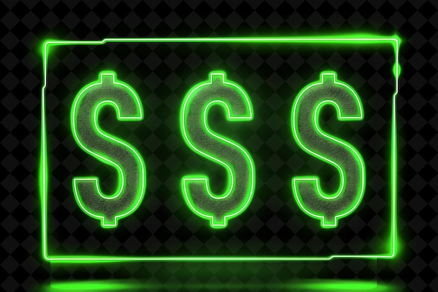 a neon sign that says dollar on it