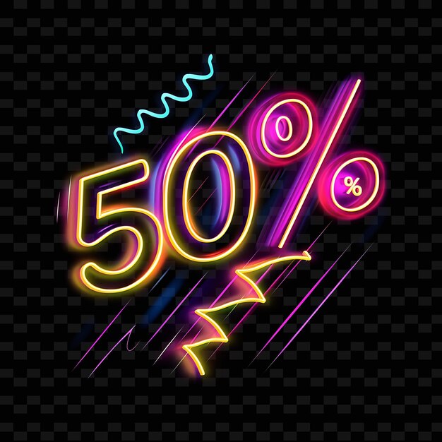 a neon sign that says percent of the percent