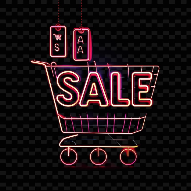 a neon sign that says sale is on a black background