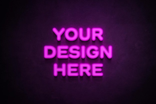 Neon Sign Wall Mockups