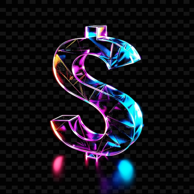 a neon sign with a neon sign of the dollar