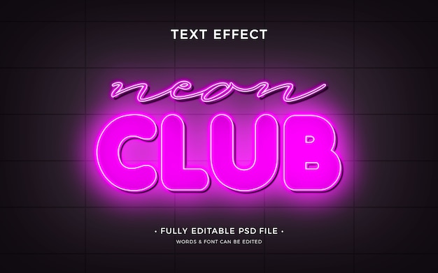 Neon text effect