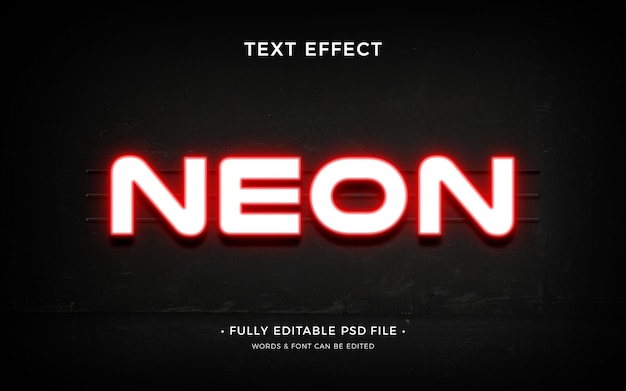 Neon text effect