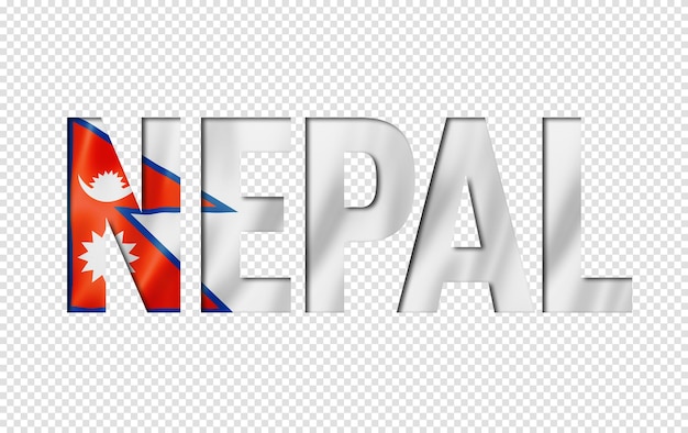 Nepal flag text font