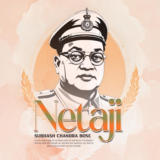 Netaji Subhas Chandra Bose Social media post banner