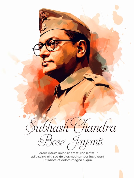 Netaji subhash chandra bose jayanti concept design template