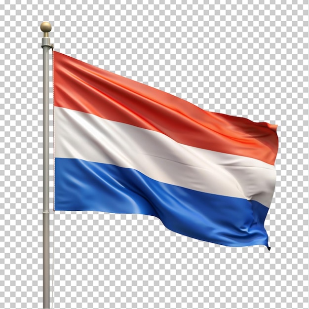 Netherlands national flag isolated 3d on transparent background