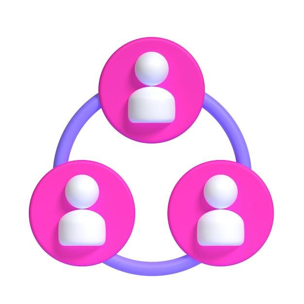 networking 3d icon