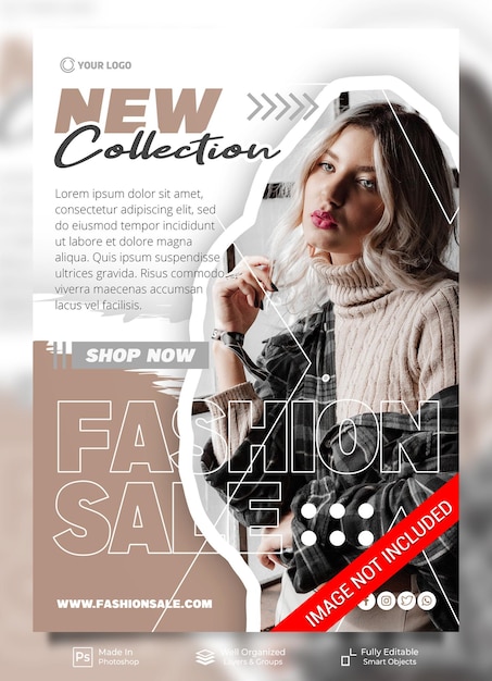 New arrival fashion sale with modern style promotion poster banner template