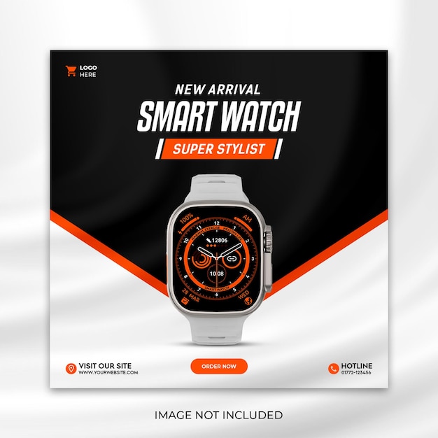 New arrival Smartwatch social media post and banner template design