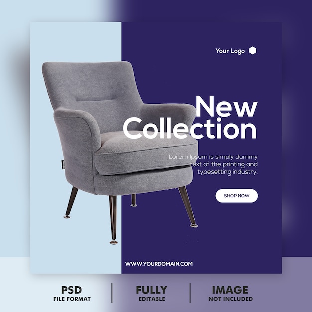 New collection facebook banner template