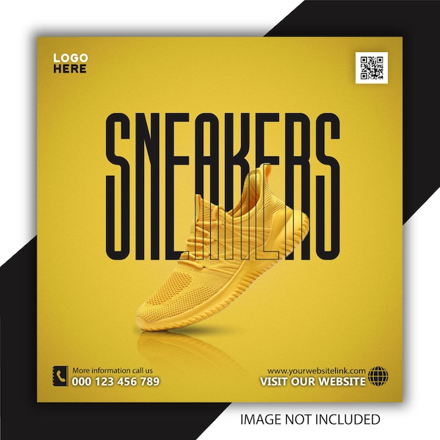 PSD new collection sneakers social media template