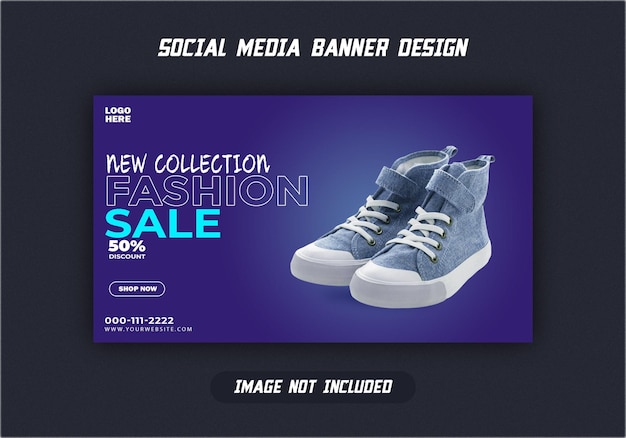 New collection sports shoes social media banner and Instagram post template design