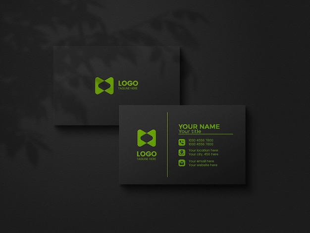 New Company luxury 3d logo Business card mockup and premium corporate company brand identity mockup