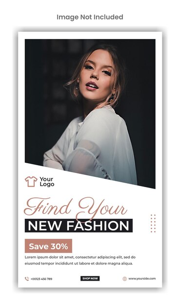 PSD new fashion social media instagram story template design