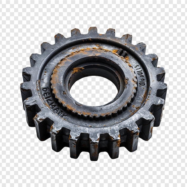 PSD new gear wheel isolated on transparent background