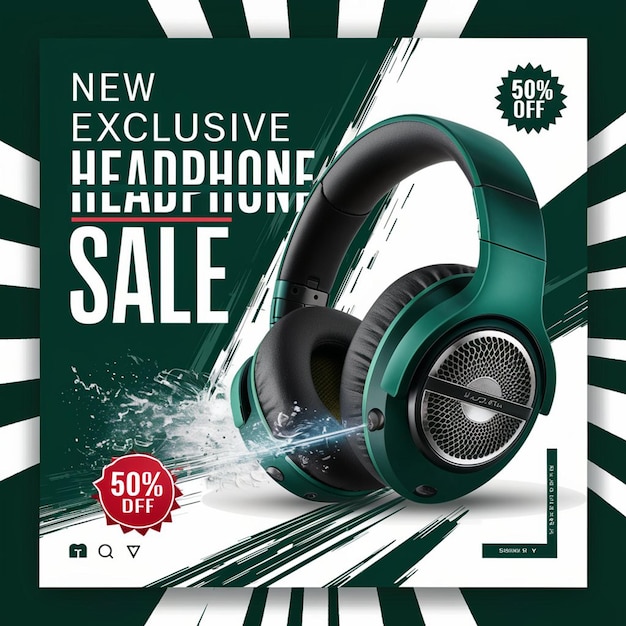 New Headphone product social media instagram banner