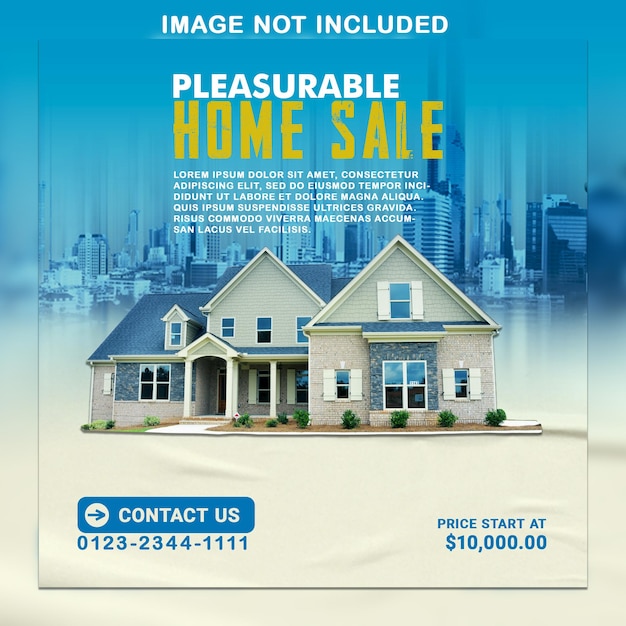 New home sale real estate social media post banner design template Premium Psd