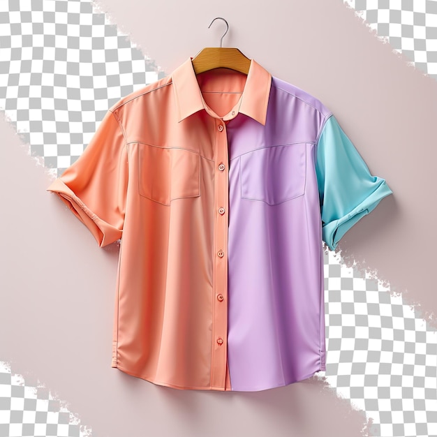 New men s shirt isolated on transparent background