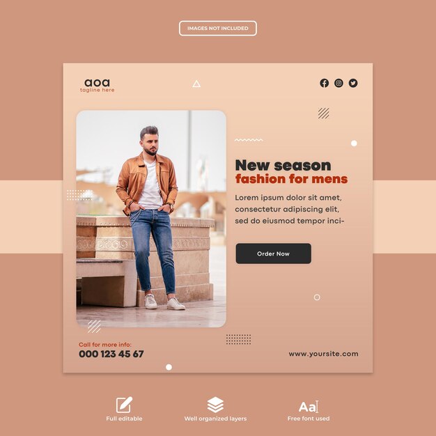 New modern fashion sale social media post design square flyer design facebook post