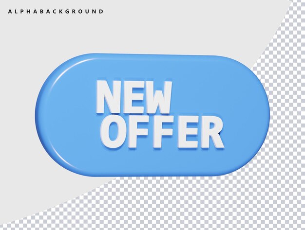 New offer3d render icon illustration