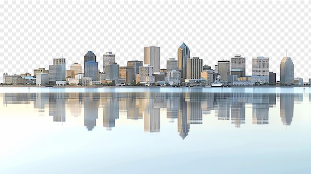 PSD new orleans city skyline isolated on transparent background