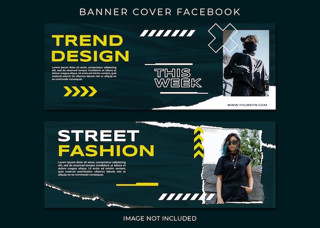 New product fashion sale cover Facebook template set