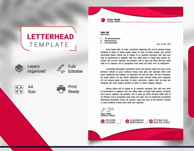 New Professional Elegance Letterhead Template