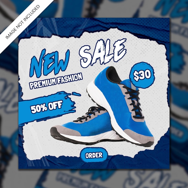 New sale sport shoes social media template