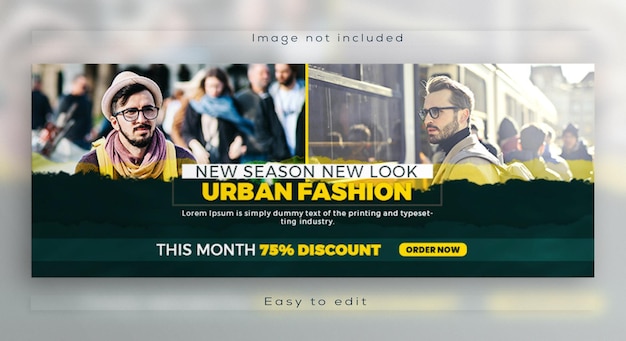 New season Fashion sale web banner social media facebook cover template