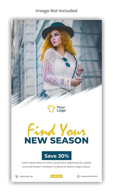 PSD new season social media instagram story template design