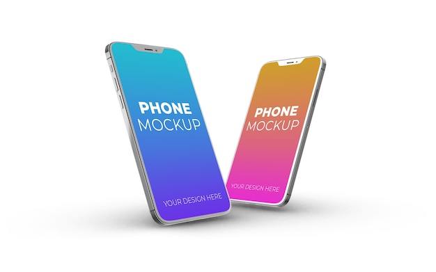 New smartphone mockup isolated