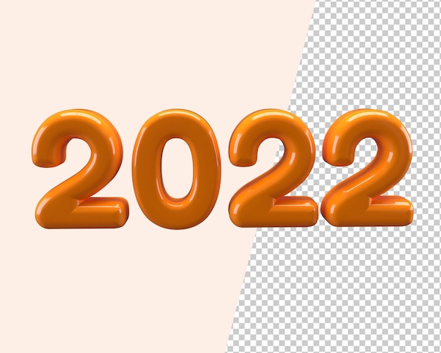 New year 2022 3d text