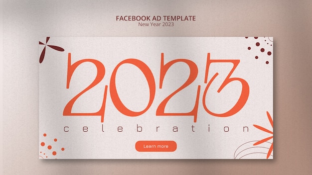 New year 2023 facebook ad template design