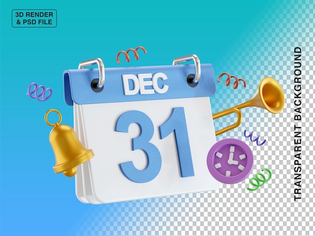 New Year Celebration 3D Icon