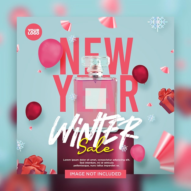 New Year Winter Shopping Sale Banner