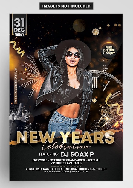 New Years Eve Club Party Flyer Template