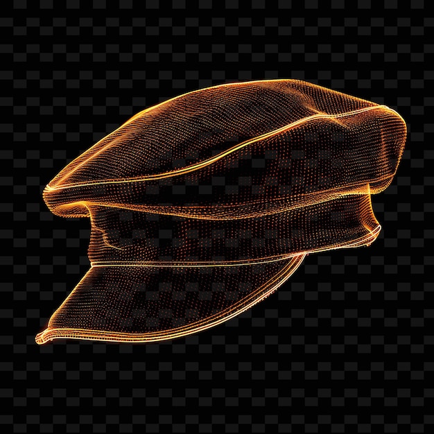 Newsboy Cap With a Round Shape Made With Translucent Cotton PNG Unique Neon Fashion Clothing