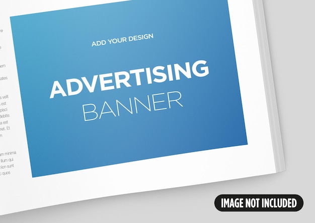 Newspaper Advertising Magazine Brochure Mockup 3D Rendering White Background