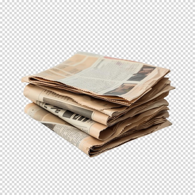 Newspaper isolated on transparent background Press day french newspaper Microphones and record