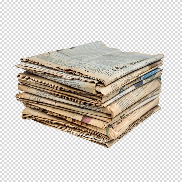 Newspaper isolated on transparent background Press day french newspaper Microphones and record