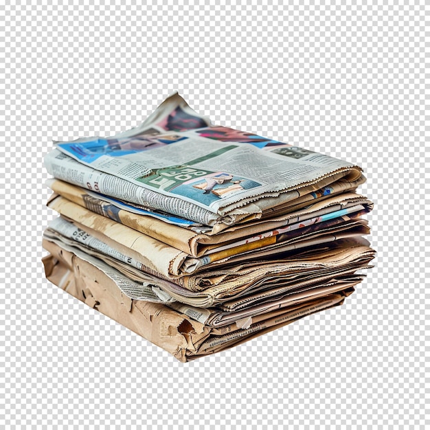 Newspaper isolated on transparent background for Press day french newspaper