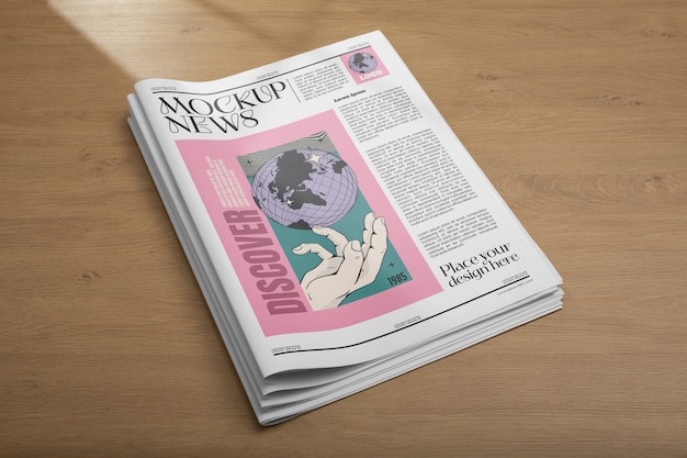 Newspaper magazine mock-up design