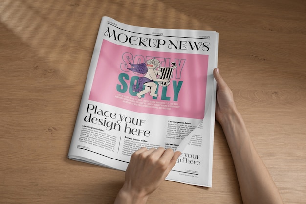 Newspaper magazine mock-up design