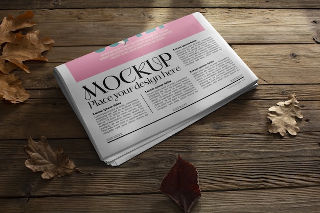 Newspaper magazine mock-up design