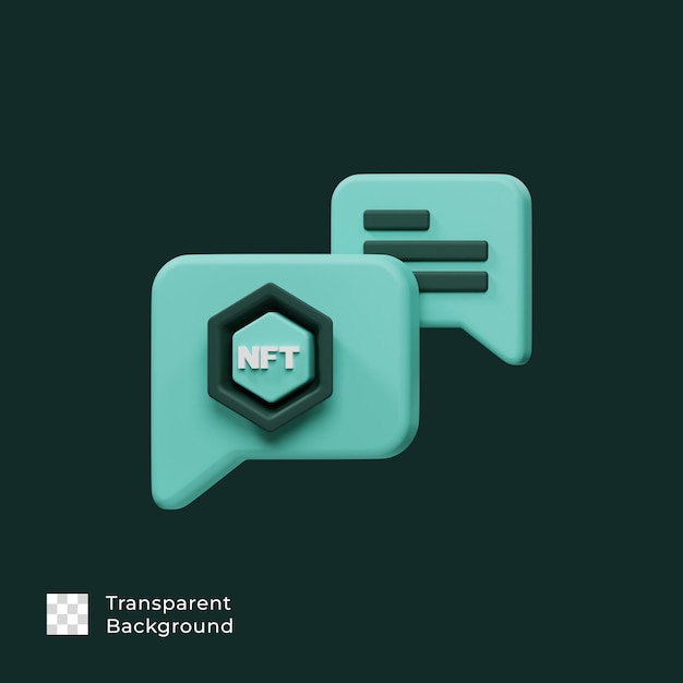 NFT Chat 3D Icon